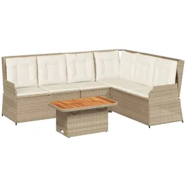 vidaXL Garten-Lounge-Set 5-tlg. beige