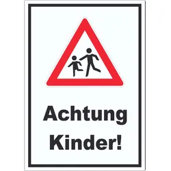 Achtung Kinder Aufkleber A1 (594x841mm)