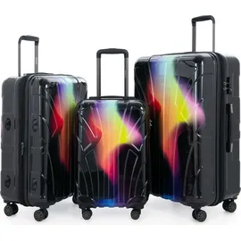 suitline Koffer-Set 3-tlg. schwarz/abs