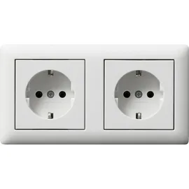 Gira Schuko-Steckdose 2-fach Reinweiß 2 St.