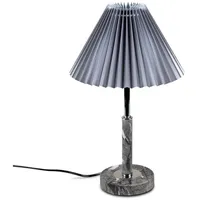 Formano Tischlampe Grau Plissee Schirm Lampe