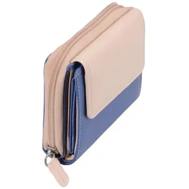 glücksnugget Herren Geldbörse hellblau-mandarine-beige
