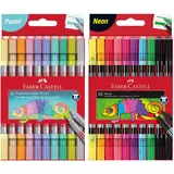 Faber-Castell Filzstifte Set 20 Doppelfasermaler Pastell/Neon