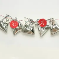 Adventskalender zum Befüllen 'Vintage Vögelchen' 24 Säckchen, Anhänger, Kordel