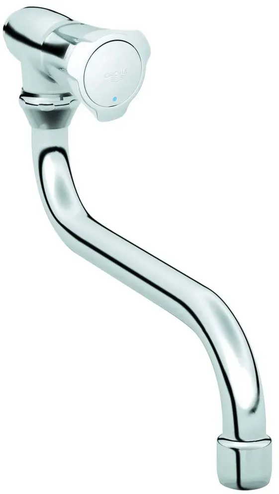 GROHE Auslaufventil Costa 1/2", schwenkbar, Markierung blau, Wandmontage, chrom