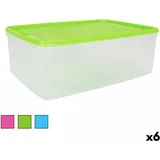 BigBuy Rechteckige Lunchbox mit Deckel rechteckig 8 L 36 x 24,5 x 13 cm (6 Stück)