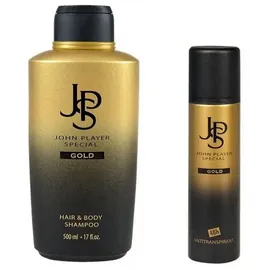 John Player Special GOLD Hair & Body Shampoo 500 ml + Deo Spray 150 ml