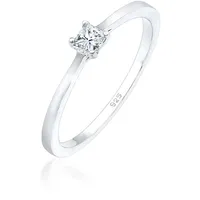 Elli DIAMONDS Elli DIAMONDS Ring Princess Cut Verlobung Diamant 0.1 ct. 925 Silber Ringe Damen
