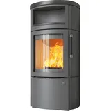 Kaminofen HARK 44-5.1 GT ECOplus FlameKat 8 kW - Ofenkacheln: deco-schiefer - Korpus: titan