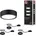 Möbel Set Pukk 3x3W 210lm 12/230V 2700K Kunststoff/Schwarz