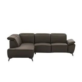 Uno Eckcouch Leder 3-Sitzer Grün
