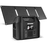 SinKeu 96Wh Tragbare Powerstation mit Solarpanel 40W, 30000mAh LiFePO4-Akku Solargenerator mit 230V 150W AC Steckdose/12V DC/USB, Notstromversorgung für Camping, Picknicks, Garten, Notfälle