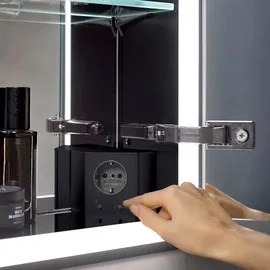 EMCO Einbaurahmen für Badezimmerspiegelschrank Prime (103 cm Breite), Rahmen für hochwertigen Lichtspiegelschrank als Unterputz-Modell, zum passgenauen und sicheren Einbau, Aluminium