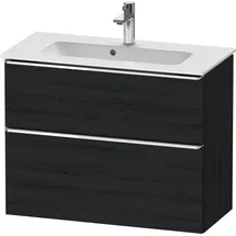 Duravit Waschtischunterschrank 2 Auszüge 81 x 62,5 x 37,2 cm Eiche Schwarz Matt