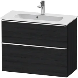 Duravit Waschtischunterschrank 2 Auszüge 81 x 62,5 x 37,2 cm Eiche Schwarz Matt