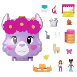 MATTEL HKV33 Polly Pocket Camp Abenteuer Lama Schatulle