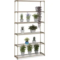 Relaxdays Blumenregal 174 x 91 x 28 cm Braun