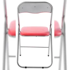 CLP Klappstuhl Felix 45 x 45 x 78 cm rot/silber 2 St.