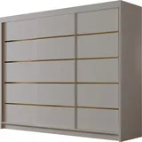 Mirjan24 Schiebetürenschrank, Natur, Metall, Rechteckig, 250x215x58 cm, Schlafzimmer, Kleiderschränke