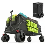 NEOLYMP Bollerwagen faltbar 200 l schwarz