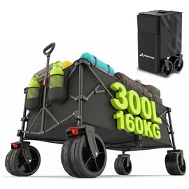 NEOLYMP Bollerwagen faltbar 200 l schwarz