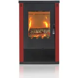 Kaminofen Ofen Holzofen Verso Lheia Rot BImSchVII 7,5kw EEK -A Eco Design