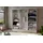 ax living Schwebetürenschrank Cabinio 240 x 216 x 61 cm Weiß/Eiche