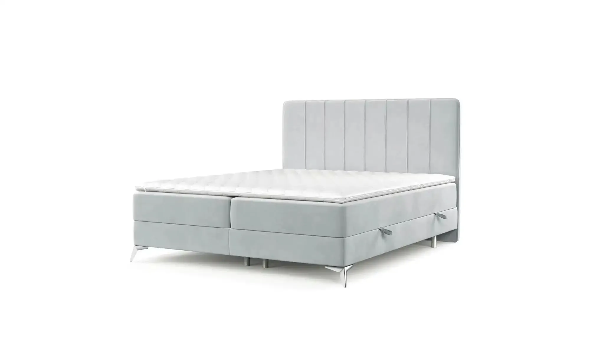 maison de rêve Boxspringbett mit Stauraum  Aggaz , grau , Maße (cm): B: 122 H: 120
