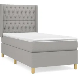 vidaXL Boxspringbett 100 x 200 cm Hellgrau