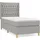 vidaXL Boxspringbett 100 x 200 cm Hellgrau