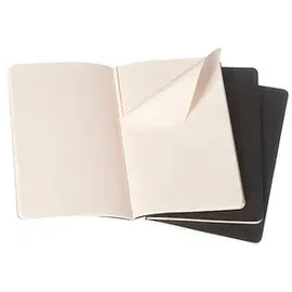 Moleskine Cahier pocket. Ruled. Black Cover. 3er Pack