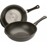 AMT Gastroguss AMT Wok Pfanne Ø, Kochtopf, schwarz,