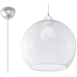 Pendelleuchte Deckenleuchte Stahl Chrom transparent Küche Esszimmer Wohnzimmer