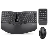 Perixx PERIDUO-606A 3-in-1 Tastatur, Maus-Set kabellos, ergonomisch Funk Ergonomisch Deutsch, QWERTZ