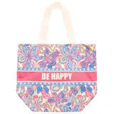 Zwillingsherz Tragetasche bunter Mustermix blau 38 x 45 x 17 cm