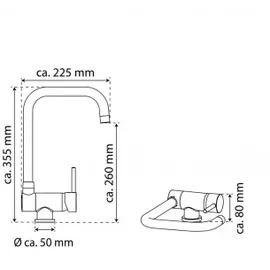 Eisl Flexo Spültischarmatur Chrom