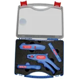 WEICON TOOLS Profi-Starter Set – Abisolierwerkzeuge für die Hausinstallation, Blau/Rot