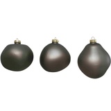 Leonique Weihnachtsbaumkugel »Birdelle matt, Weihnachtsdeko, Christbaumschmuck, Christbaumkugeln«, (Set, 3 St.), grau