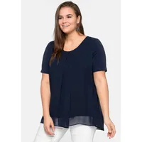 Sheego Blusenshirt in marine | Gr.: 56