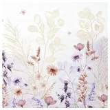 Home fashion Lunchservietten Mellow Flowers, 33x33 cm, 3-lagig, Home Fashion®, 20 Stück