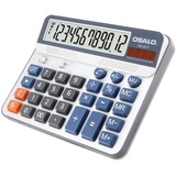 OSALO Taschenrechner Gross Tischrechner Großer 12-stelliger LCD Anzeige Solarrechner(OS-6815)