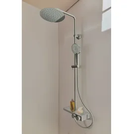 Ideal Standard Ceratherm S200 Duschsystem A7331AA rund, mit Ablage, verchromt