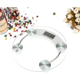 Retoo Personenwaage mit Step-On Technologie Hochpräzise Sensoren aus gehärtetem Glas Waage Personen LCD bis 180kg 100gr Gewichtswaage kg lbs St Transparent