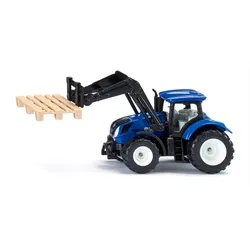 New Holland mit Palettengabel und Palette
