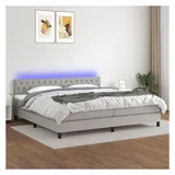 vidaXL Boxspringbett 200 x 200 cm Hellgrau