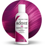 ADORE 86 Himbeer Twist Glänzende Semi Permanente Haarfarbe, 118 ml