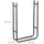 Relaxdays Kaminholzregal 60 x 20 x 90 cm schmal schwarz