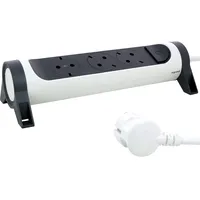 Legrand Drehbare Steckdosenleiste, 3-fach Steckdose, Mehrfachsteckdose, Wand- oder Tischmontage,