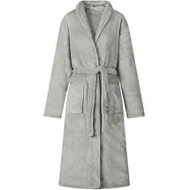 vidaXL Bademantel ohne Kapuze Grau XXXL Flanell