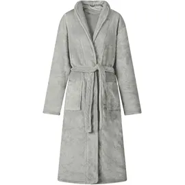 vidaXL Bademantel ohne Kapuze Grau XXXL Flanell